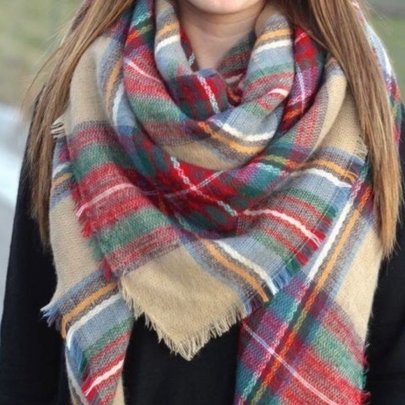Plaid Blanket Scarf - Perfect Condition