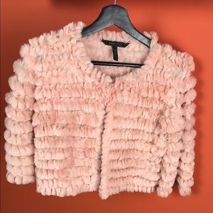 BCBG MaxAzira Pink Faux Jacket