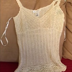 Crocheted tank top.