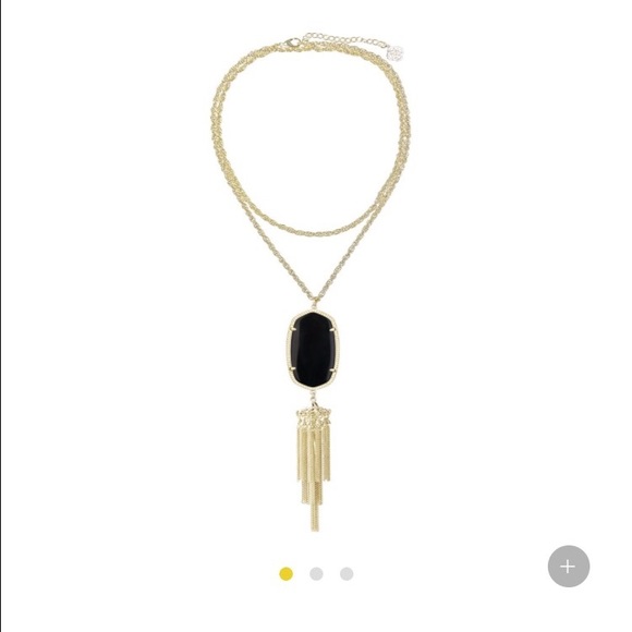Kendra Scott Rayne necklace in black and gold