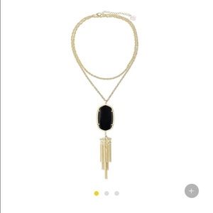 Kendra Scott Rayne necklace in black and gold