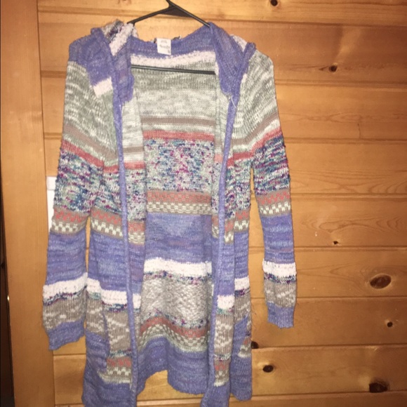 Thick cardigan bright multicolored