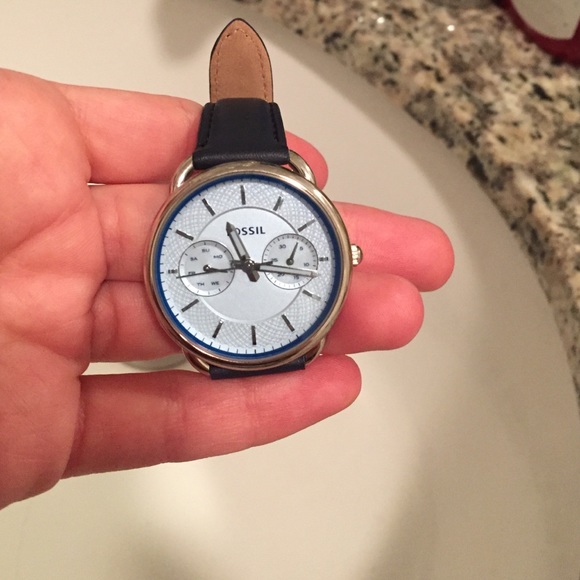 Blue fossil watch