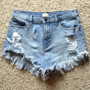 denim shorts