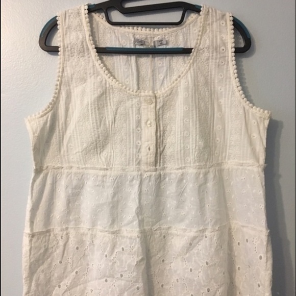 White floral tank top
