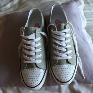 Rhinestone studded sneakers