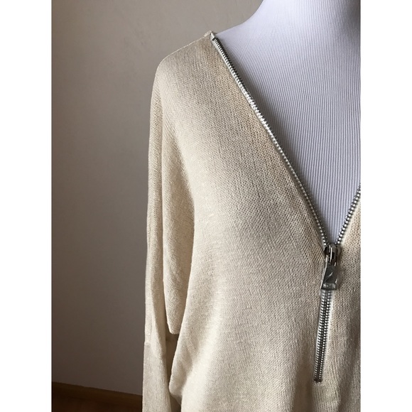 Last One // Cozy Taupe Zip Up Dolman - Picture 2 of 2