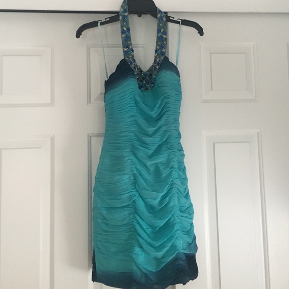 Jovani embellished ombre cocktail dress