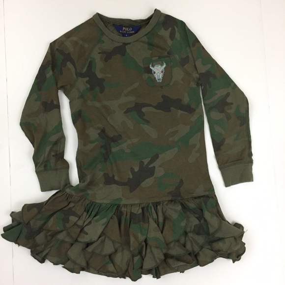 Polo Ralph Lauren Other - Polo Ralph Lauren Camo Ruffle Dress 6