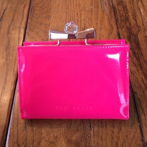 Ted Baker Pink Crystal Bow Wallet
