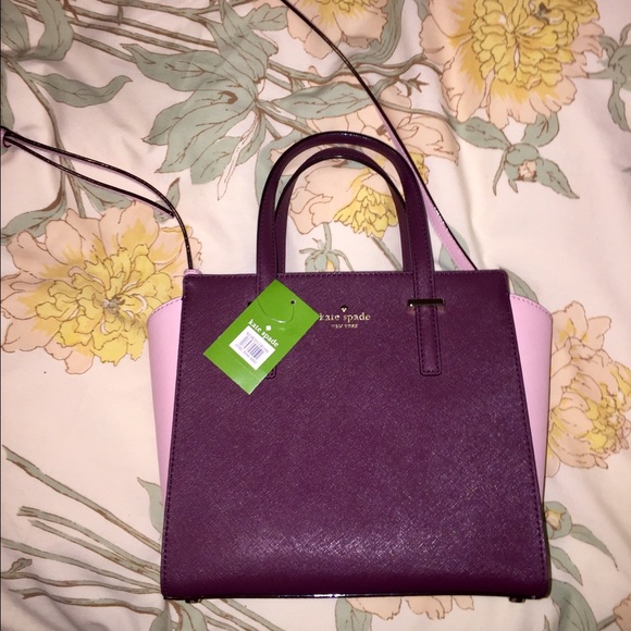 kate spade Handbags - NWT kate spade pink and burgundy purse