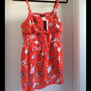 Torrid floral ruffle baby doll top