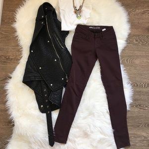 Old Navy Wine Red Rockstar Skinny Jeans