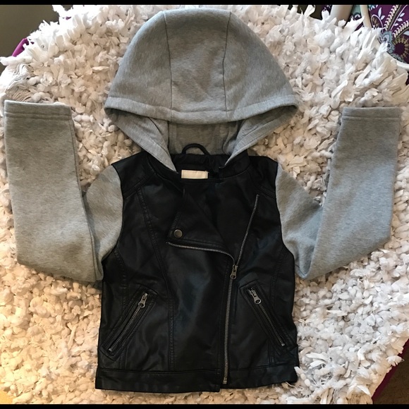 Jacket w/ Faux Leather Body Shell - size M (kids)
