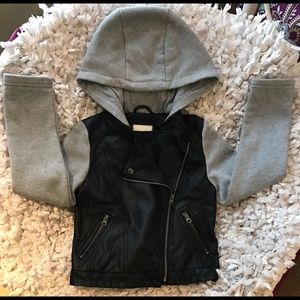 Jacket w/ Faux Leather Body Shell - size M (kids)