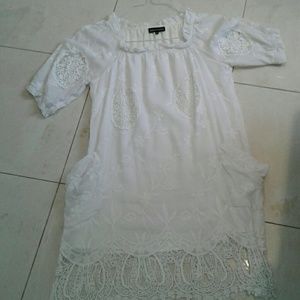 Boho summer white D&G dress med boho baby doll