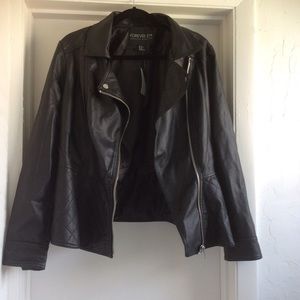 Forever21 plus quilted moto jacket