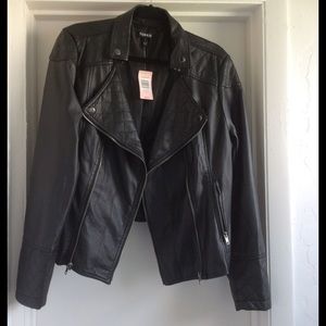 Torrid quilted faux leather moto jacket