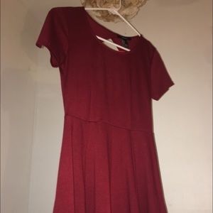 Red skater dress