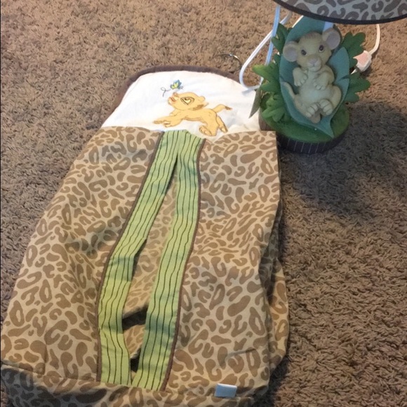 Lion King diaper hamper and lamp