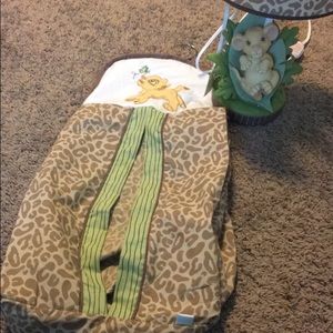 Lion King diaper hamper and lamp