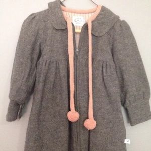 Jumina Girls Wool Winter Coat Organic  Nwot Sz 6