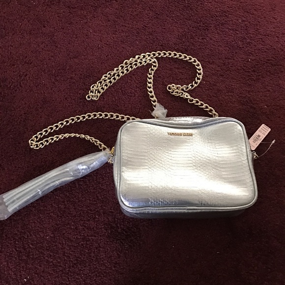PRICE DROP Victoria Secret Silver Shoulder Bag - Picture 1 of 3