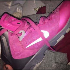 Nike pink basketball sneakers
