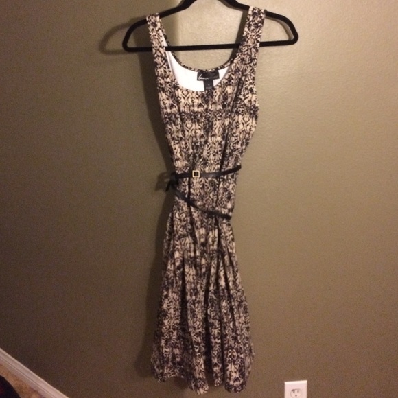 Lane Bryant dress cotton spandex w/belt..