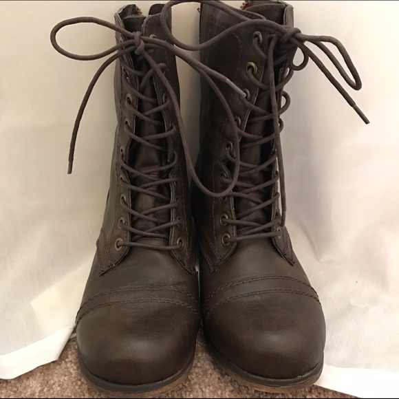New Madden Girl Combat Boots Zipper Laces