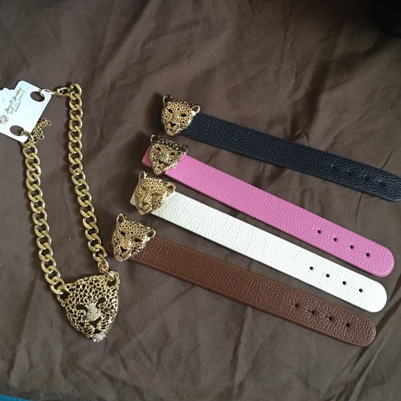 Cheeta Necklace/Bracelet Set