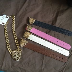 Cheeta Necklace/Bracelet Set