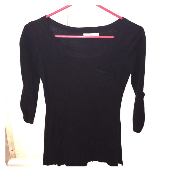 Long-sleeve black top