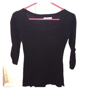 Long-sleeve black top