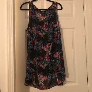 Chiffon like floral print tank