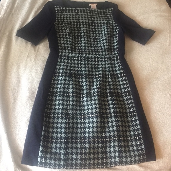 Esley blue houndstooth dress