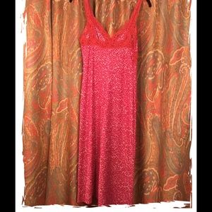 Betsey Johnson-small, pink animal print Lace dress