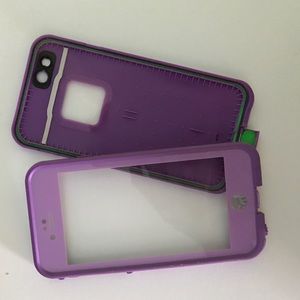 Purple LifeProof case, iPhone 6