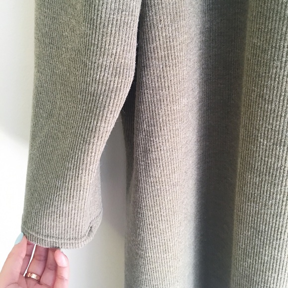 Military green thick cardigan - Picture 4 of 4