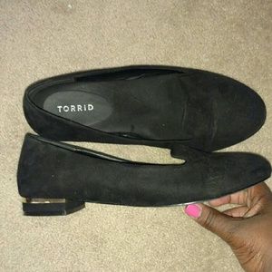 Faux Suede Micro Heel Loafers (Wide Width