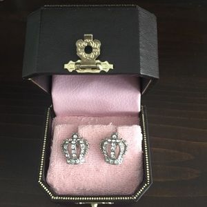 Juicy Couture crown earrings.