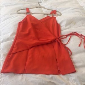 Lavish Alice dark orange tie front with rose gold