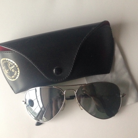 Ray-ban reflective aviator sunglasses