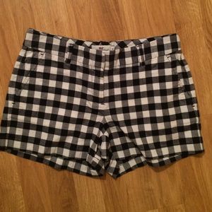 Navy and white gingham VV shorts in size 4.