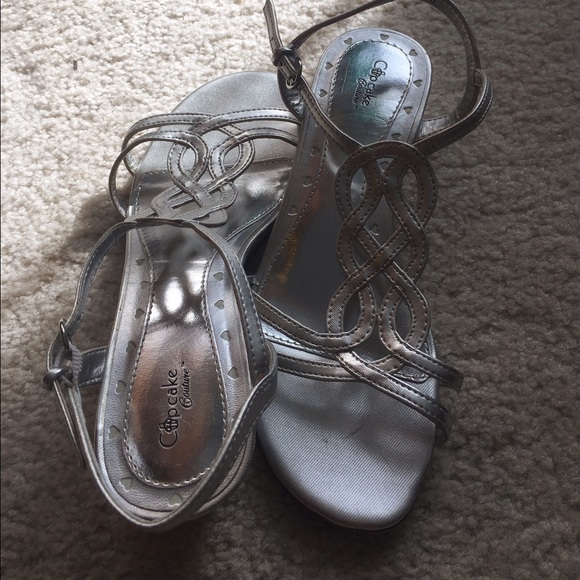 Cute Girl's Silver Sandals