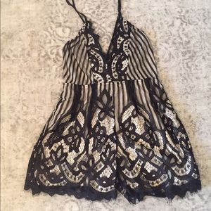 Black Lace Romper