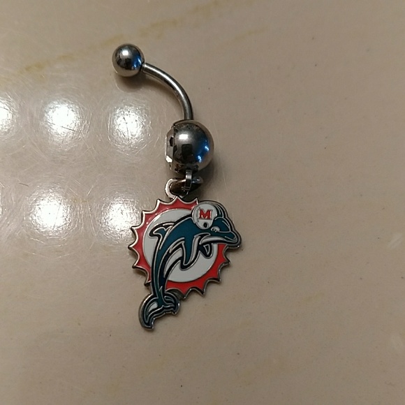 Miami Dolphins belly ring