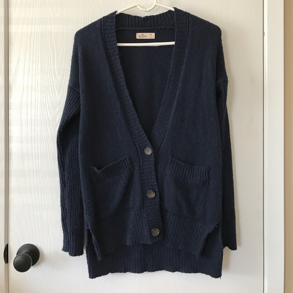 Hollister Navy Blue Cardigan/Sweater