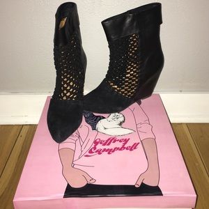 Jeffrey Campbell "Ashia" wedge booties