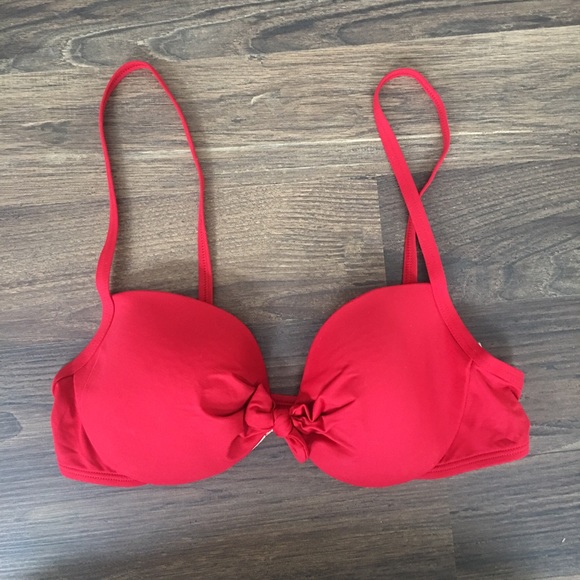 Classic red swimsuit top